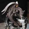 Encens en argile pourpre avec motif dragon