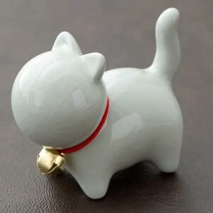 chats en céramique-Blanc gris clair – Blanc gris clair (presque ivoire)