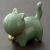 chats en céramique-Vert jade – Vert jade doux