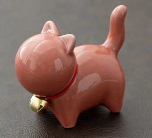 chats en céramique-Rose poudré – Rose poudré nacré